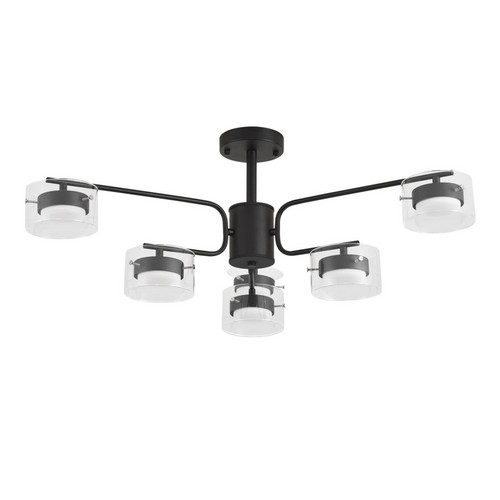 8349/6C COMFI черный/прозрачный, металл/стекло Светильник потолочный LED GX53 6*7W 220V NATALINA