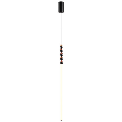 7187/12L HIGHTECH ODL26 Подвесной светильник черный/акрил/агат/металл IP20 LED 12W 3500K 220V MONELLA