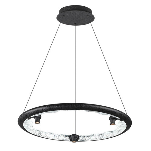 7001/44L HIGHTECH ODL25 253 Подвесной светильник черный ice crack/акрил/хрусталь разд. включение с ПДУ IP20 LED 44W 1309Лм 3000/3800/4800K CRI > 90 CAYON