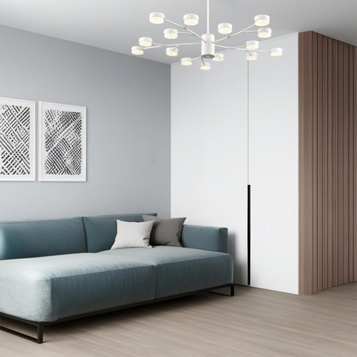 8265/15 COMFI LN26 металл/металл белый/белый Люстра GX53 LED 15*7W 220V TORINA