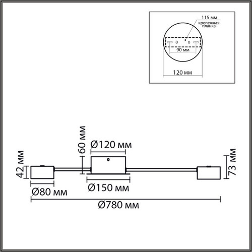 8343/8C COMFI белый, металл Люстра GX53 LED 8*7W 220V TORINA