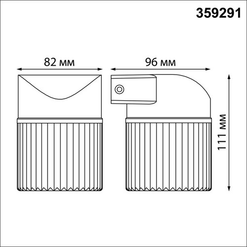 359291 STREET NT24 000 черный Светильник ландшафтный настенный IP65 LED 7W 4000K 175-265V ESTIMA