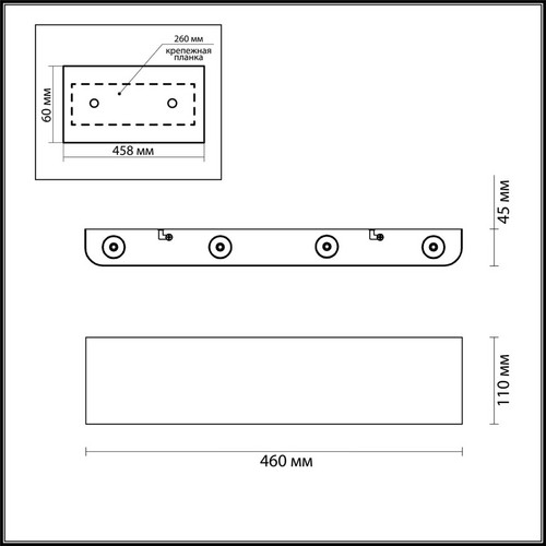 7106/8WL HIGHTECH ODL26 Настенный светильник матовый никель/металл IP20 LED 8W 3000K 220V MAGNUM