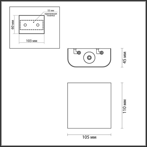 7107/2WL HIGHTECH ODL26 Настенный светильник бронза/металл IP20 LED 2W 3000K 220V MAGNUM