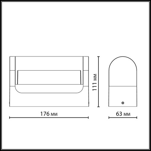 7117/12WL NATURE ODL25 Настенный светильник  черный/металл IP65 LED 12W 453Лм 3000K 140° 220-240V TWINSET