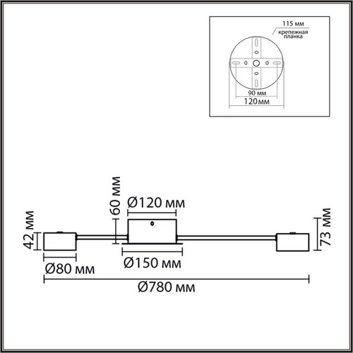 8343/10C COMFI белый, металл Люстра GX53 LED 10*7W 220V TORINA