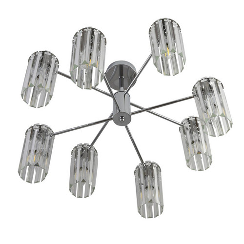 8348/8C CLASSI хром/прозрачный, металл/хрусталь Люстра подвесная E14 8*40W 220V FAVLA