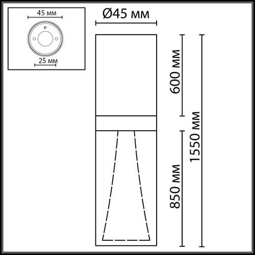 7143/4CL HIGHTECH ODL26 Потолочный светильник  черный gun powder/акрилл/металл IP20 LED 4W 280Лм 3000K 180° 220V DEFANCE