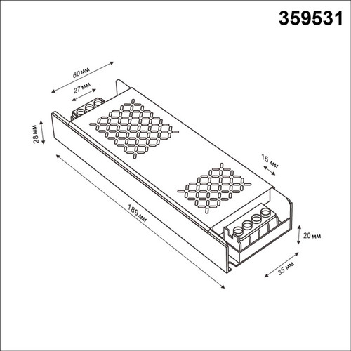 359531 DRIVE NT25 000 никель Выносной драйвер IP20 300W 48V