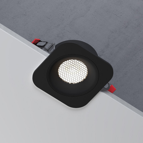 Светильник встраиваемый светодиодный Tetro 10W 4000K черный IP44 15276/LED