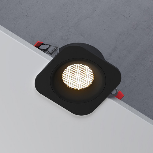 Светильник встраиваемый светодиодный Tetro 10W 3000K черный IP44 15276/LED