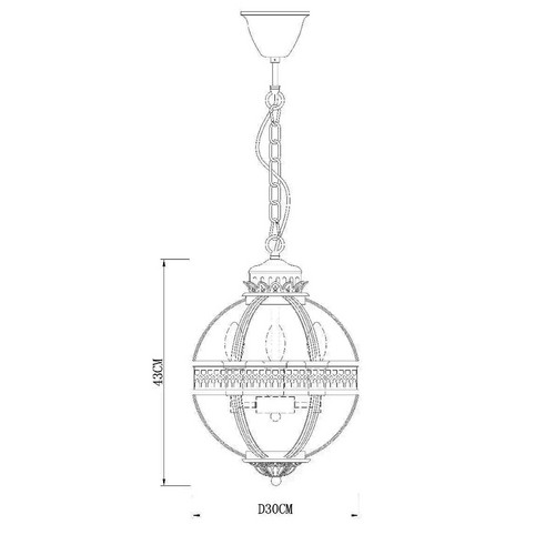Люстра Residential 3 ant.brass