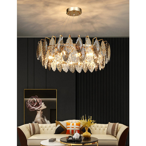 Люстра D8011P/R-1000 gold/smoky