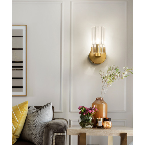 Настенный светильник 8816W gold/clear