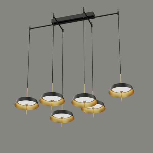 Подвесной светильник MD18001061-6B  black/gold