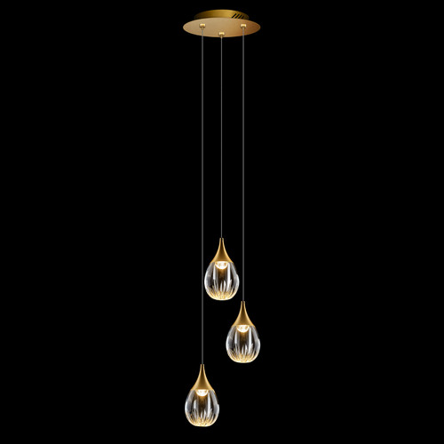 Подвесной светильник MD24001004-3A gold/clear