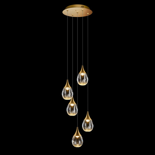 Подвесной светильник MD24001004-5A gold/clear