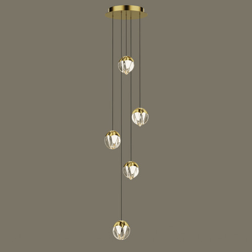 Подвесной светильник MD24001033-5A gold/clear