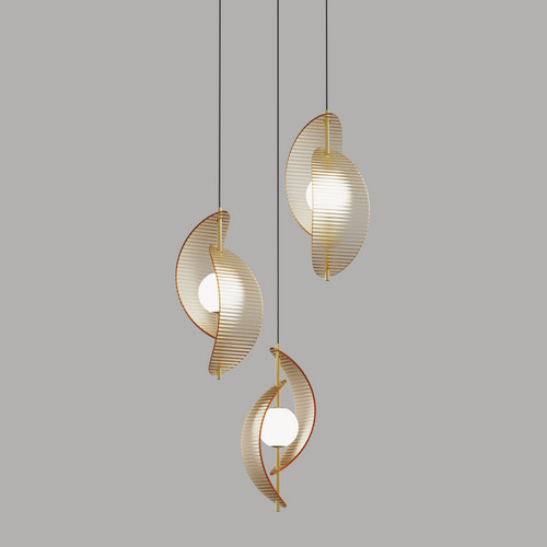 Подвесной светильник MD24030035-3A brass/amber