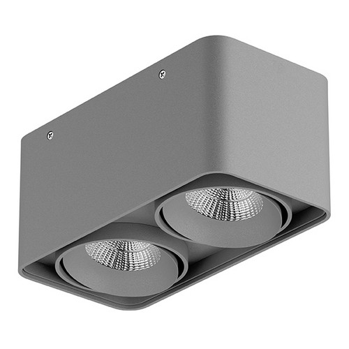 052329-IP65 Светильник MONOCCO LED 2х10W 1200LM 30G СЕРЫЙ 3000K