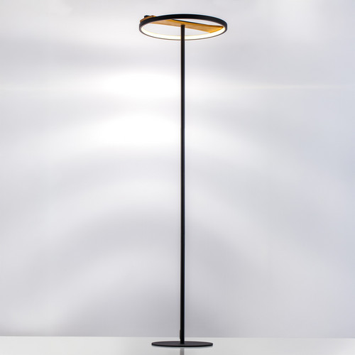 723727 Торшер LODI LED 9W 720LM ЧЕРНЫЙ/ДЕРЕВО 3000K