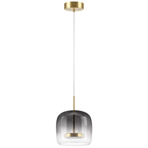 804018 Люстра CUPOLA LED 1х18W 900LM ЗОЛОТО/ДЫМЧАТЫЙ 3000K