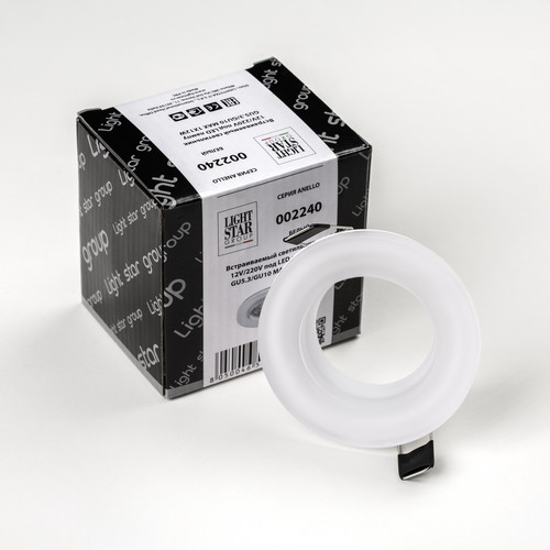 002240 Светильник ANELLO OP MR16/HP16 ХРОМ/БЕЛЫЙ