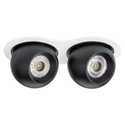 i6267272 Светильник INTERO LED 9W*2 850LM*2 24G БЕЛЫЙ/ЧЕРНЫЙ 3000K (217626+217072+217072)