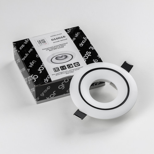 010016 Светильник LEVIGO MR16/HP16 БЕЛЫЙ/ЧЕРНЫЙ