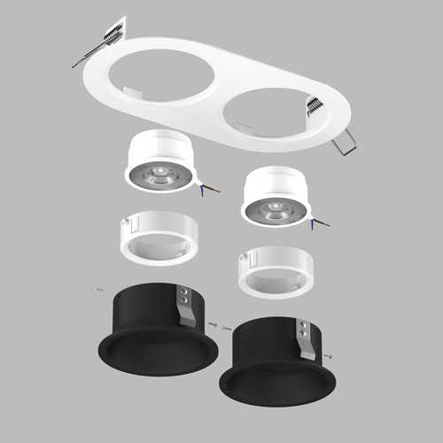 D6560707WMOD Светильник DOMINO ROUND  под LED модуль/лампу МR16 (214656+214607+214607+214006+214006)