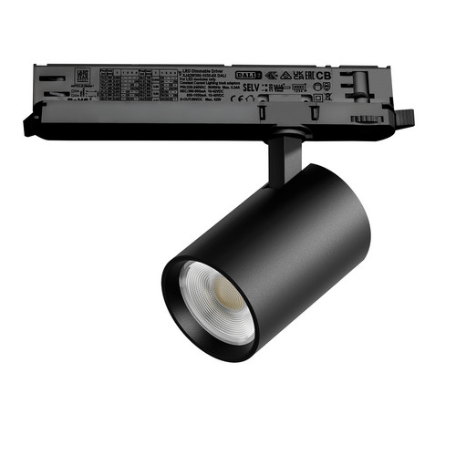 A5247DALI Светильник ALTA BASE для трековой системы Quattro с управлением DALI LED 24W 3040LM 24G ЧЕРНЫЙ 4000K с адаптером (215247 + 594067)