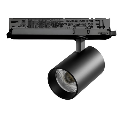 A5347DALI Светильник ALTA BASE для трековой системы Quattro с управлением DALI LED 30W 3525LM 24G ЧЕРНЫЙ 4000K с адаптером (215347 + 594067)