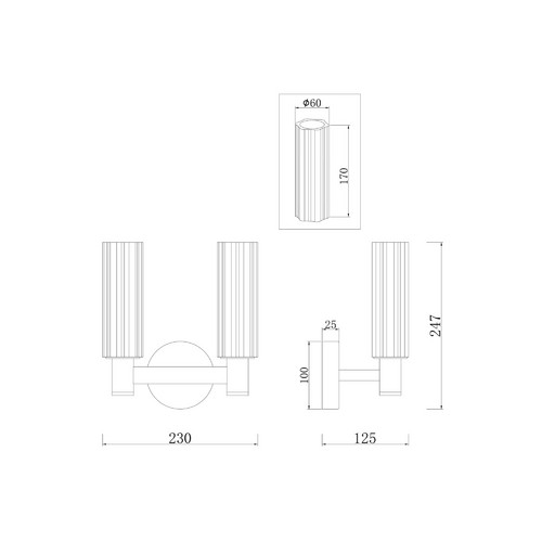 Настенный светильник (бра) Freya FR5167WL-02BS