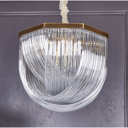 Люстра Murano L9 brass/clear