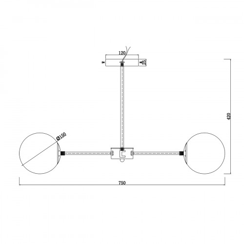Escada 2110/6P E14*40W Satin nickel