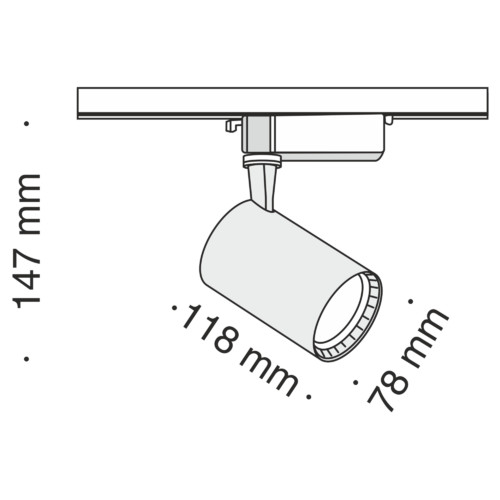 Трековый светильник Technical TR003-1-12W3K-B