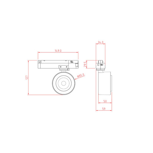 Трековый светильник Technical TR023-1-12B3K