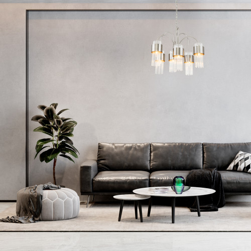 Escada 656/6PL E14*40W Satin nickel