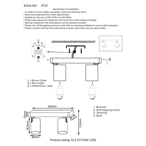 CLT 017CW2 L250 WH