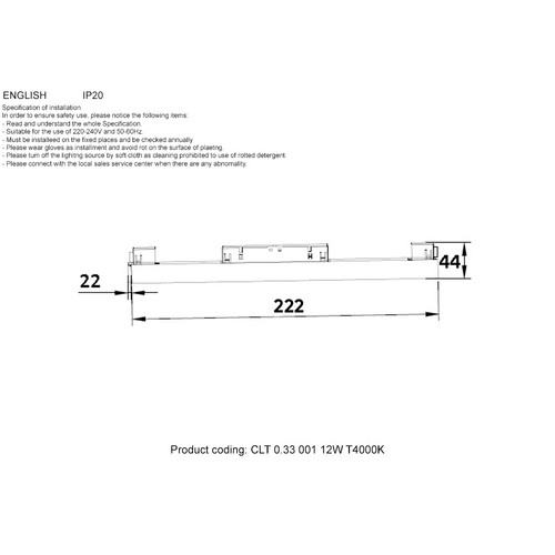 CLT 0.33 001 12W BL T4000K