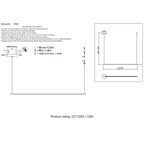 CLT 035C L1200 BL
