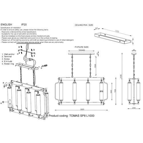 TOMAS SP8 L1000 CHROME