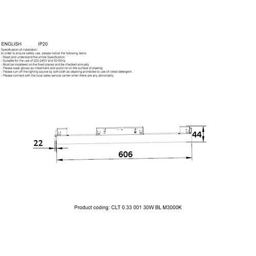 CLT 0.33 001 30W BL M3000K