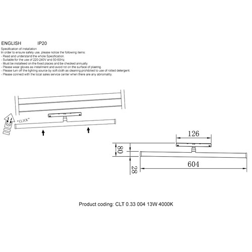 CLT 0.33 004 13W WH 4000K