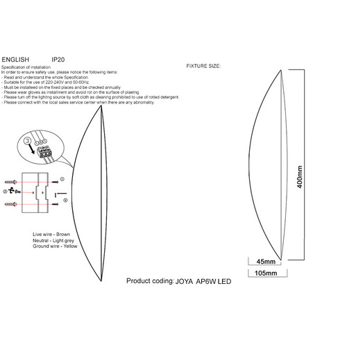 JOYA AP6W LED WH