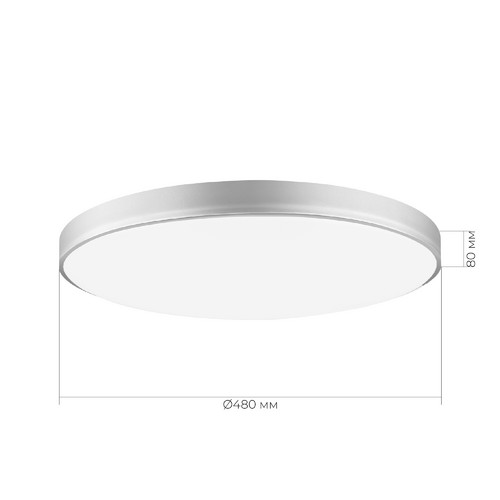 SLE6011-702-80 Светильник потолочный ST-Luce серебристый/белый LED 1*60W 3000K/4200K/6500K ESPA