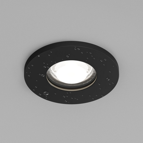 DK2036-BK Встраиваемый светильник влагозащ., IP 44, до 15 Вт, GU10, LED, черный, алюминий