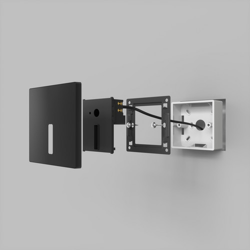 DK1030-BK Светильник встраиваемый в стену, IP 20, LED 3000K, 3 Вт, черный, алюминий