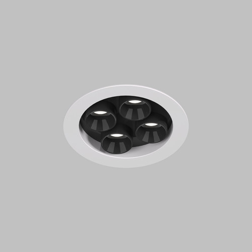 DK2510-WB Встраиваемый светильник SPACE со светодиодом d65 220V 8W 38° 4000К IP20 белый/черный алюминий