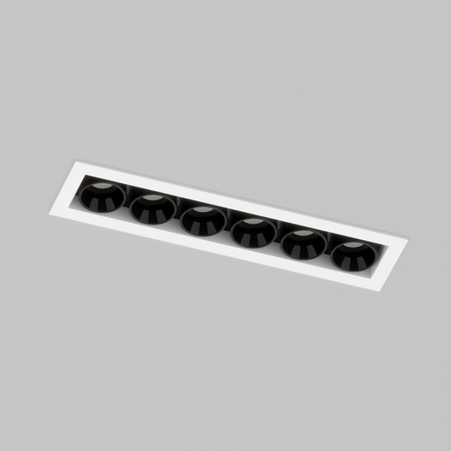 DK2514-WB Встраиваемый светильник SPACE со светодиодом L126mm 220V 10W 38° 4000К IP20 белый/черный алюминий